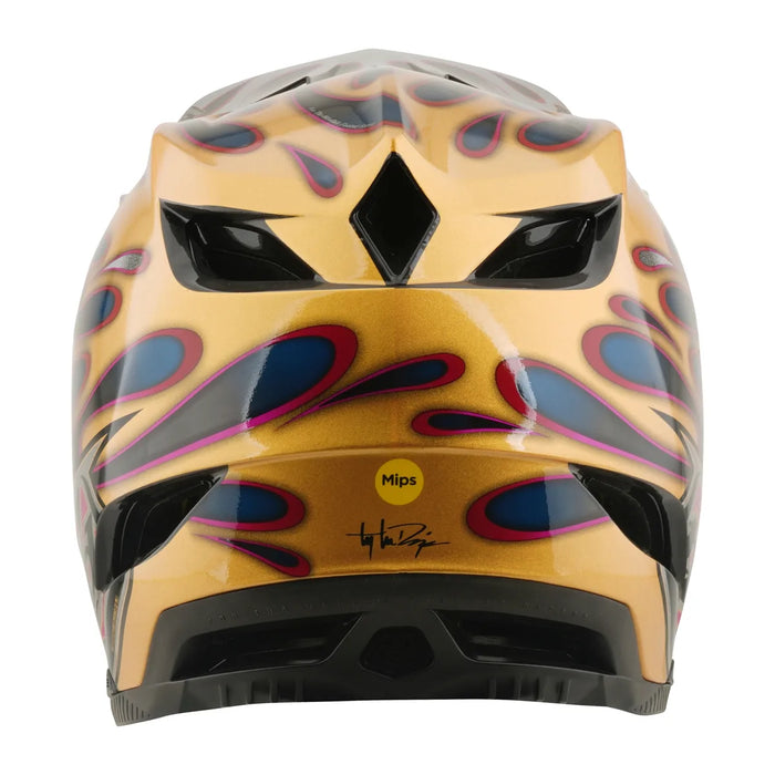 Casco TROY LEE DESIGNS D4 Carbon Gold / Black