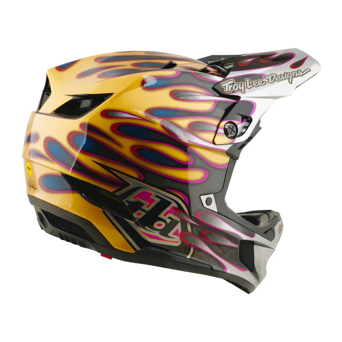 Casco TROY LEE DESIGNS D4 Carbon Gold / Black
