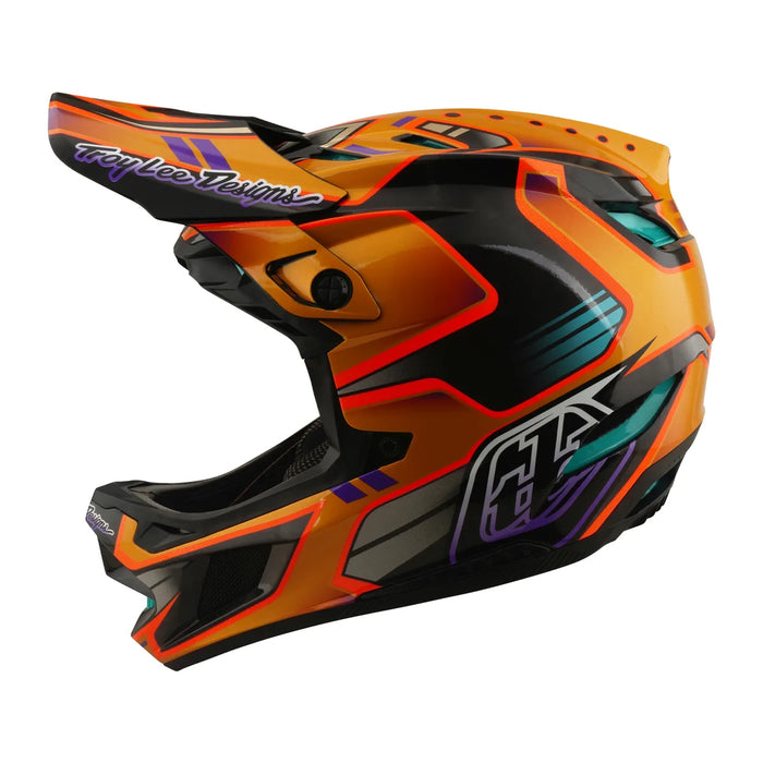 Casco TROY LEE DESIGNS D4 Carbon Crest Gold
