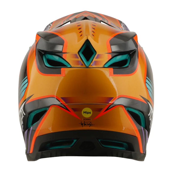 Casco TROY LEE DESIGNS D4 Carbon Crest Gold