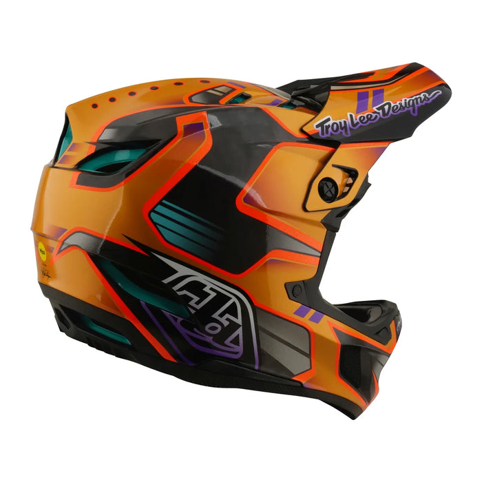 Casco TROY LEE DESIGNS D4 Carbon Crest Gold