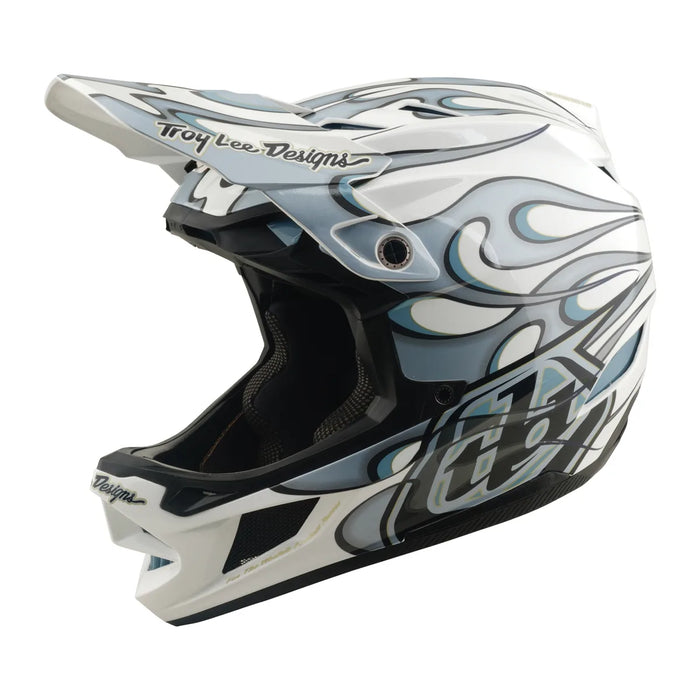 Casco TROY LEE DESIGNS D4 Composite White / Silver