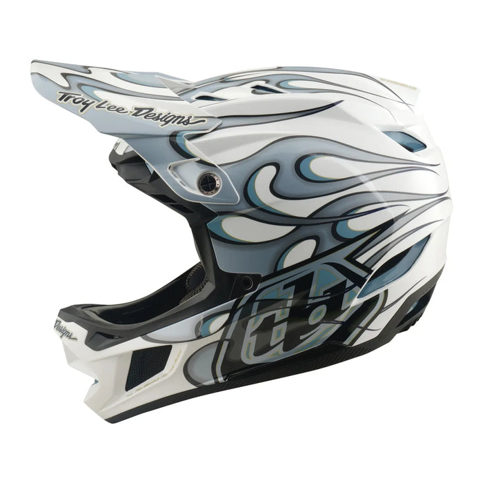 Casco TROY LEE DESIGNS D4 Composite White / Silver
