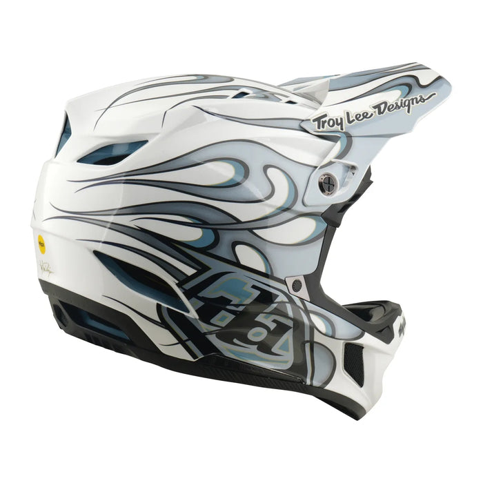 Casco TROY LEE DESIGNS D4 Composite White / Silver