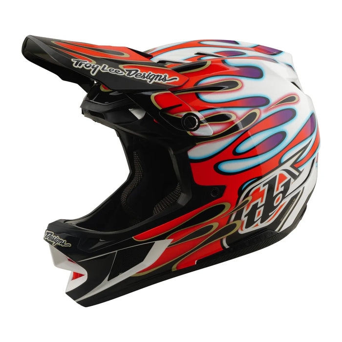 Casco TROY LEE DESIGNS D4 Composite Overspray bianco/rosso