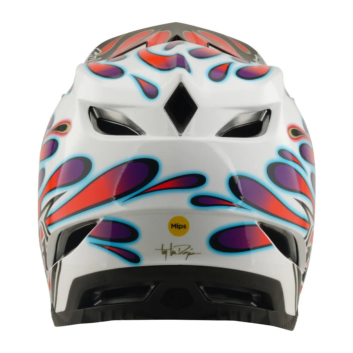 Casco TROY LEE DESIGNS D4 Composite Overspray bianco/rosso