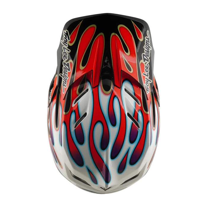 Casco TROY LEE DESIGNS D4 Composite Overspray bianco/rosso