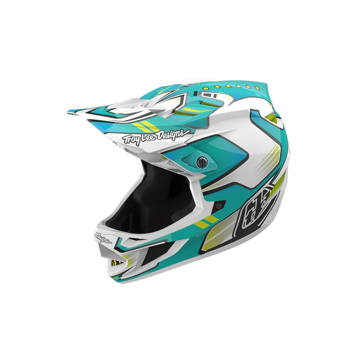 Casco TROY LEE DESIGNS D4 Composite Crest Real Teal