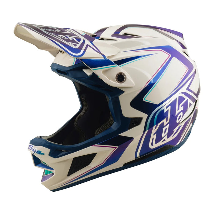 Casco TROY LEE DESIGNS D4 Composite Flared White / Indigo