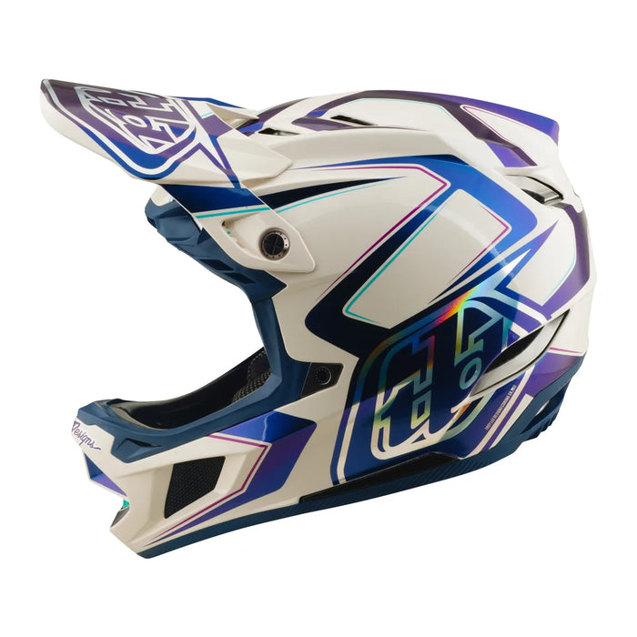 Casco TROY LEE DESIGNS D4 Composite Flared White / Indigo