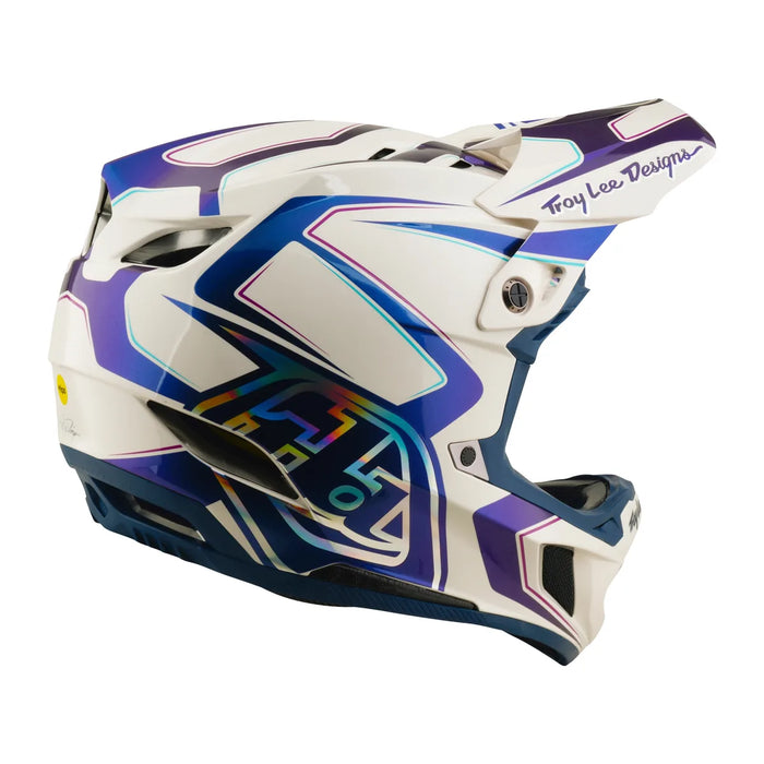 Casco TROY LEE DESIGNS D4 Composite Flared White / Indigo