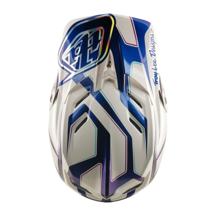 Casco TROY LEE DESIGNS D4 Composite Flared White / Indigo