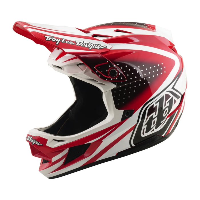 Casco TROY LEE DESIGNS D4 Polyacrylite Line Fire / White