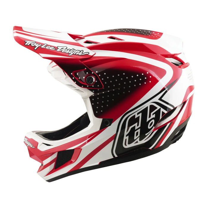 Casco TROY LEE DESIGNS D4 Polyacrylite Line Fire / White