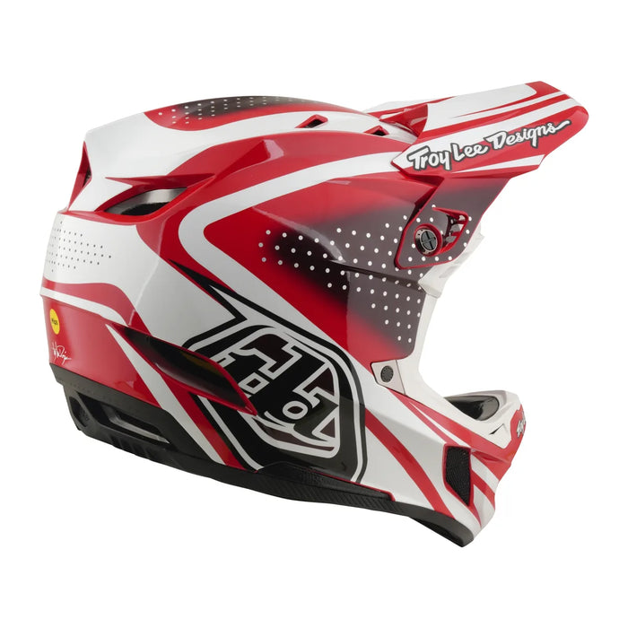 Casco TROY LEE DESIGNS D4 Polyacrylite Line Fire / White