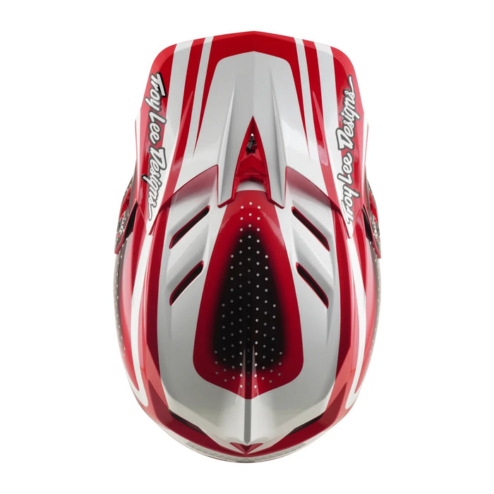 Casco TROY LEE DESIGNS D4 Polyacrylite Line Fire / White