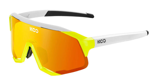 OCCHIALI KCO DEMOS Yellow fluo / White Lenses Red Mirror - Bike-store-Treviso