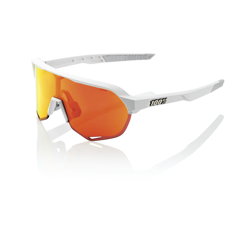 Occhiali 100% S2 Soft Tact Off White /HiPER® Red Multilayer Mirror Lens - Bike-store-Treviso