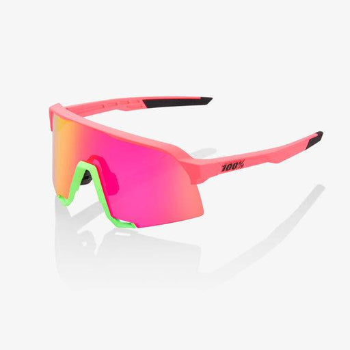 Occhiali 100% S3 Matte Washed Out Neon Pink Purple Multilayer Mirror Lens - Bike-store-Treviso