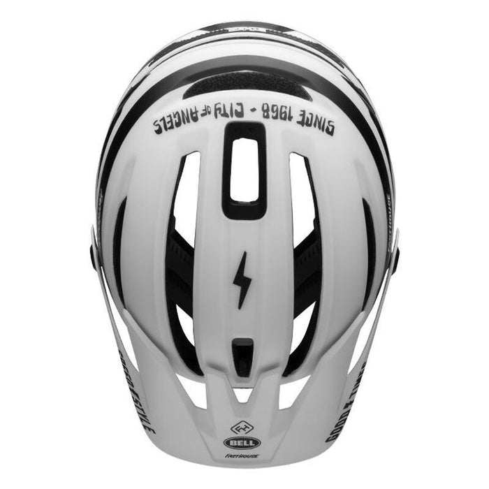 Casco BELL SIXER MIPS Fasthouse stripes Matte white/black