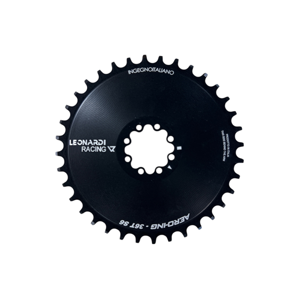 Corona LEONARDI RACING AERO CX GRAVEL SRAM 8 fori 1x 11/12v nera