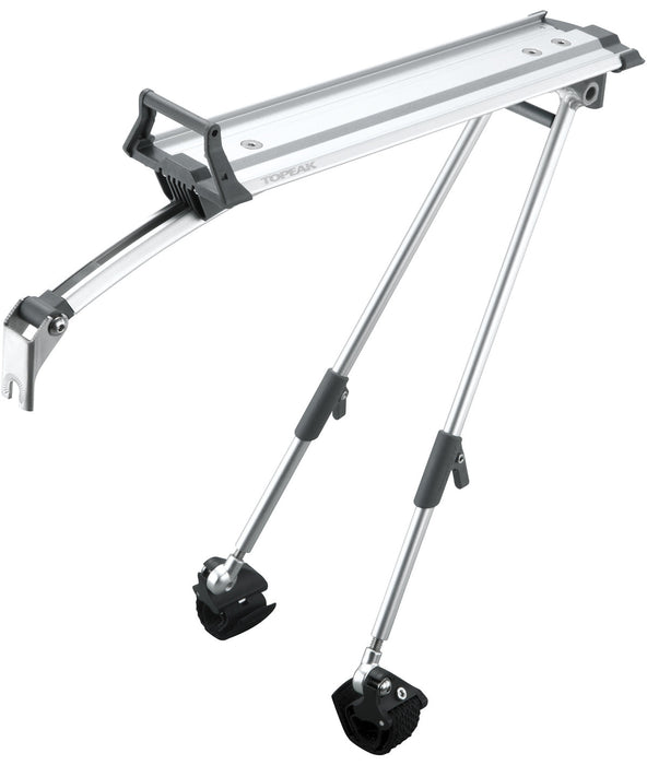 TOPEAK PORTAPACCHI POSTERIORE roadie rack silver con sistema rx quicktrack - per ruote fino a 700x25c - Bike-store-Treviso