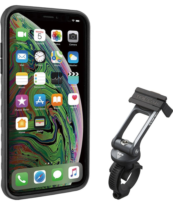 TOPEAK CUSTODIA RIDECASE per iphone xs max nera/grigia c/supporto incluso - Bike-store-Treviso