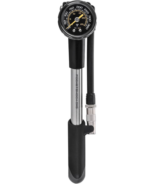 TOPEAK MINIPOMPA PER ammortizzatori pocketshock dxg con valvola pressure-rite e manometro analogico 25 bar/360 psi - Bike-store-Treviso