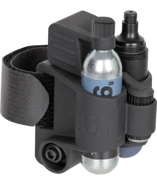 TOPEAK TUBIMASTER RXT pro con nano airbooster / 1 cartuccia co2 16gr., tubi cartridge r16 e chiave multiuso con cinturino in velcro - Bike-store-Treviso