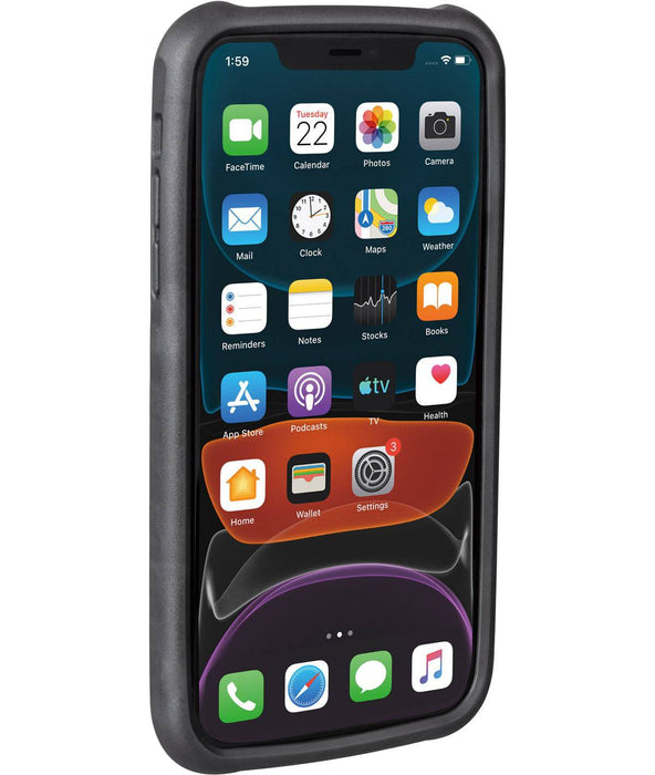 TOPEAK CUSTODIA RIDECASE per iphone 11 nera/grigia c/supporto incluso - Bike-store-Treviso