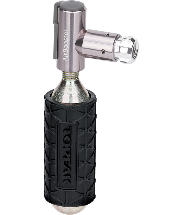 TOPEAK ADATTATORE CO2 airbooster + 1 cartuccia co2 16gr. e protezione in silicone co2 sleeve