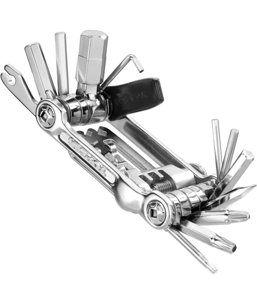TOPEAK CHIAVE MULTIUSO mini 20 pro (23 funzioni) silver con custodia - Bike-store-Treviso