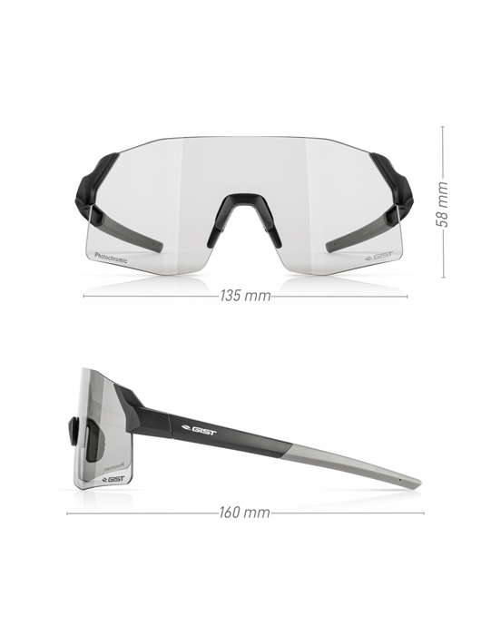 Occhiali GIST ROCKET PHOTOCHROMIC Bianco - Bike-store-Treviso