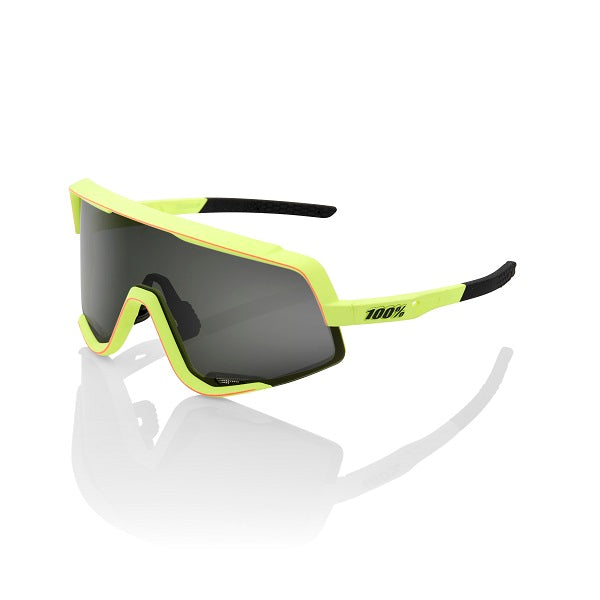 Occhiali 100% GLENDALE Soft Tact Washed Out Neon Yellow/Smoke Lens
